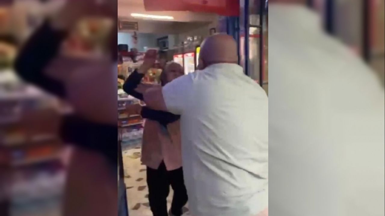 Anne ile oğlunun "torun" kavgası kameralara yansıdı