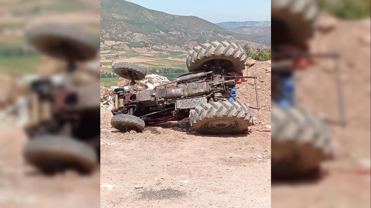 Traktör devrildi: 1ölü, 2 yaralı 
