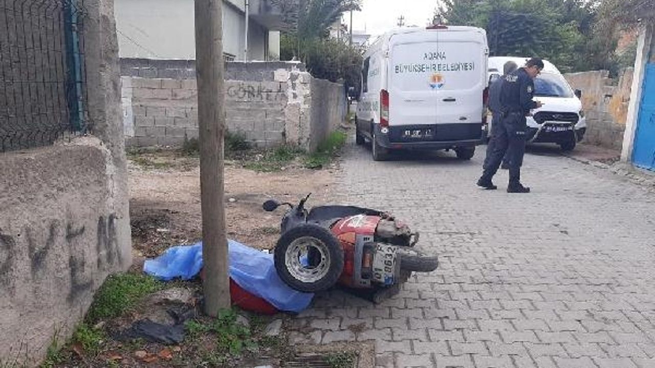Devrilen motosikletin yanında ölü bulunan sürücü için kalp krizi şüphesi