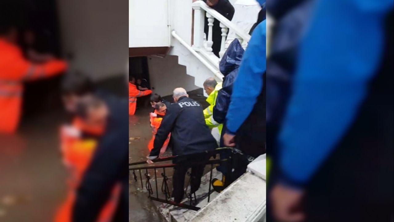 Su basan bodrum katta mahsur kaldılar