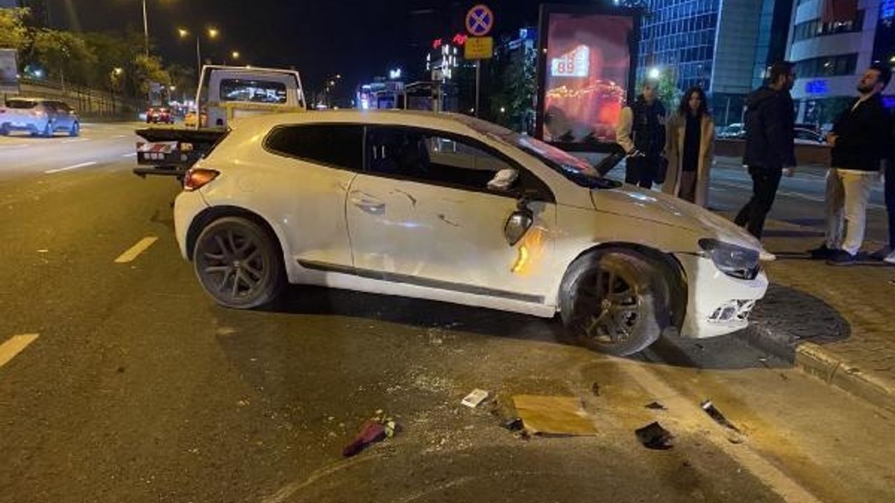 Takla atan otomobil motosikletin üzerine devrildi; olay yerinden kaçan sürücü yerine başka birini gönderdi: 1 yaralı