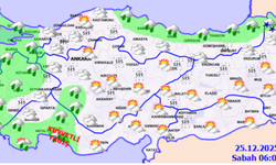 Meteoroloji 25 Aralık raporunu yayımladı... Yurtta bugün hava nasıl olacak?