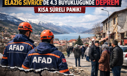 Elazığ’da 4,3 Büyüklüğünde Deprem: Kısa Süreli Panik Yaşandı