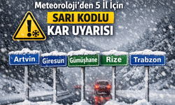 Meteoroloji’den 5 İl İçin Sarı Kodlu Kar Uyarısı