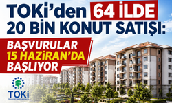TOKİ’den 64 İlde 20 Bin Konut Satışı: Başvurular 15 Haziran’da Başlıyor