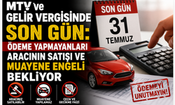 MTV ve Gelir Vergisinde Son Gün: Ödeme Yapmayanları Aracını Satış ve Muayene Engeli Bekliyor