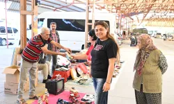 Manisa'da ikinci el eşya pazarı yeni yerinde
