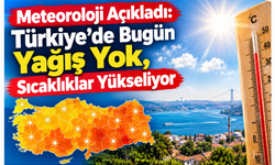 Meteoroloji Açıkladı: Türkiye’de Bugün Yağış Yok, Sıcaklıklar Yükseliyor