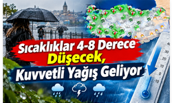 Meteoroloji’den Yeni Hava Durumu Uyarısı: Sıcaklıklar 4-8 Derece Düşecek, Kuvvetli Yağış Geliyor