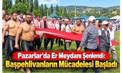 Pazarlar’da Er Meydanı Şenlendi: Başpehlivanların Mücadelesi Başladı