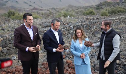 Özgür Özel, Kula-Salihli UNESCO Global JEOPARK Ziyaretçi Merkezi’nin açılış törenine katıldı