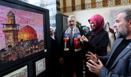 TBMM'de Gazze'ye destek sergisi 'Hilalin Işığında' açıldı
