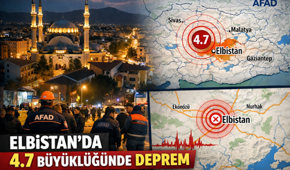 Kahramanmaraş'ta 4.7 Büyüklüğünde Deprem