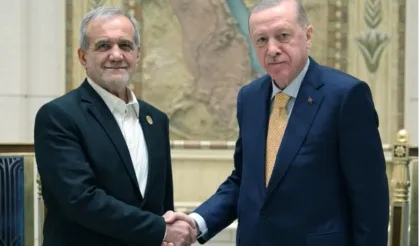 Cumhurbaşkanı Erdoğan İran Cumhurbaşkanı Pezeşkiyan ile görüştü