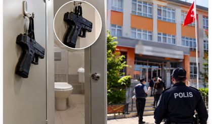 Okul tuvaletinde silah paniği! Müdür yardımcısı görevden uzaklaştırıldı