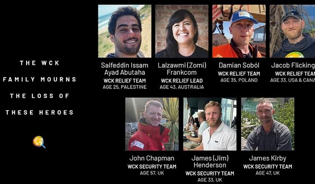 Gazze’de ölen 7 yardım çalışanının kimlikleri açıklandı