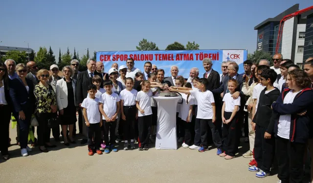 ÇEK Spor Salonu'na ilk harç törenle atıldı
