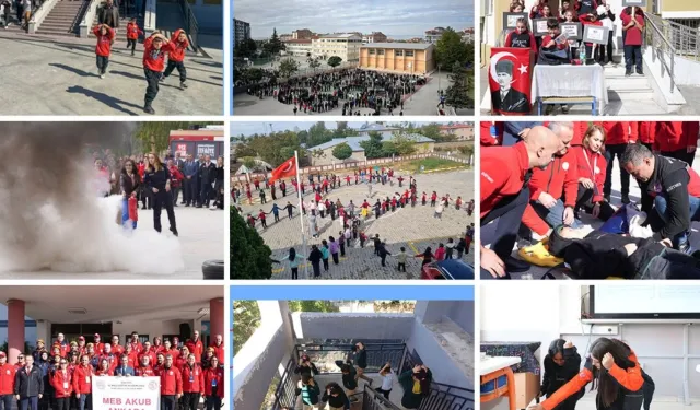 Okullarda eş zamanlı 13 Ekim tatbikatı