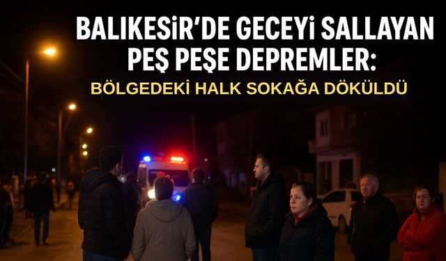 Balıkesir’de Geceyi Sallayan Peş Peşe Depremler: Halk Sokaklara Döküldü