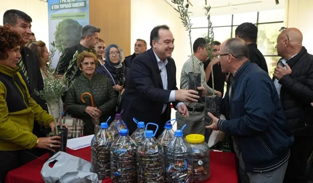 Manisa'da atık piller fidana dönüşüyor