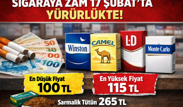 Sigara Fiyatlarında Yeni Dönem: 17 Şubat’ta Zamlı Tarife Yürürlüğe Giriyor