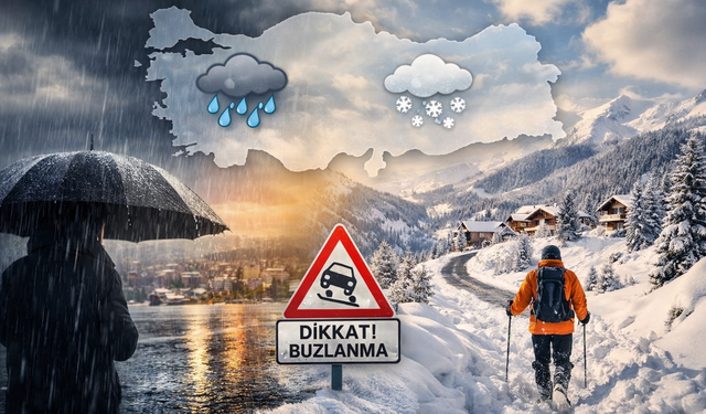 Meteoroloji’den Yağmur, Kar ve Buzlanma Uyarısı