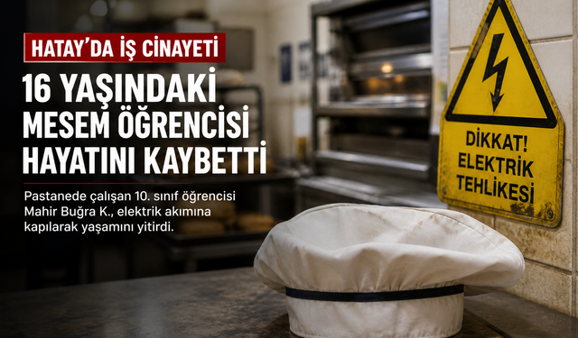 Hatay’da acı olay: 16 yaşındaki MESEM öğrencisi elektrik akımına kapılarak hayatını kaybetti