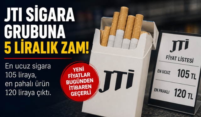 JTI Sigara Grubuna Yeni Zam: Fiyatlar 120 Liraya Kadar Yükseldi