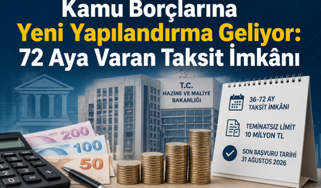 Kamu Borçlarına Yeni Yapılandırma Geliyor: 72 Aya Varan Taksit İmkânı