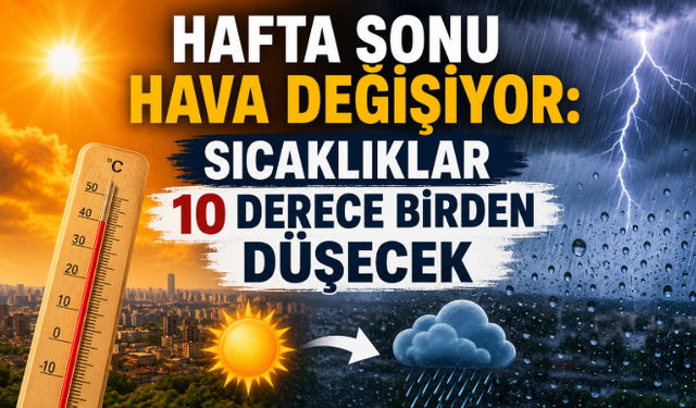 Hafta Sonu Hava Değişiyor: Sıcaklıklar 10 Derece Birden Düşecek