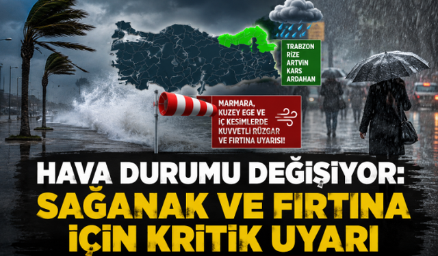 Hava Durumu Değişiyor: Sağanak ve Fırtına İçin Kritik Uyarı