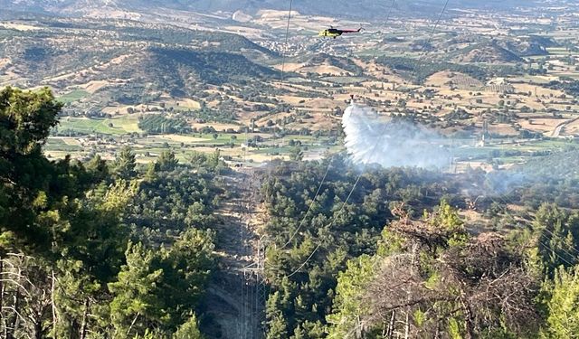 Demirci'deki Orman Yangını 3 Saatlik Mücadeleyle Söndürüldü