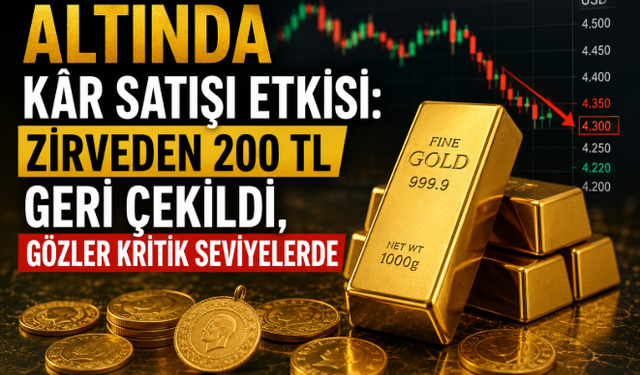 Altında Kâr Satışı Etkisi: Zirveden 200 TL Geri Çekildi, Gözler Kritik Seviyelerde