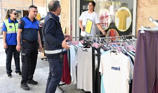 Manisa'da kaldırım işgallerine ortak denetim