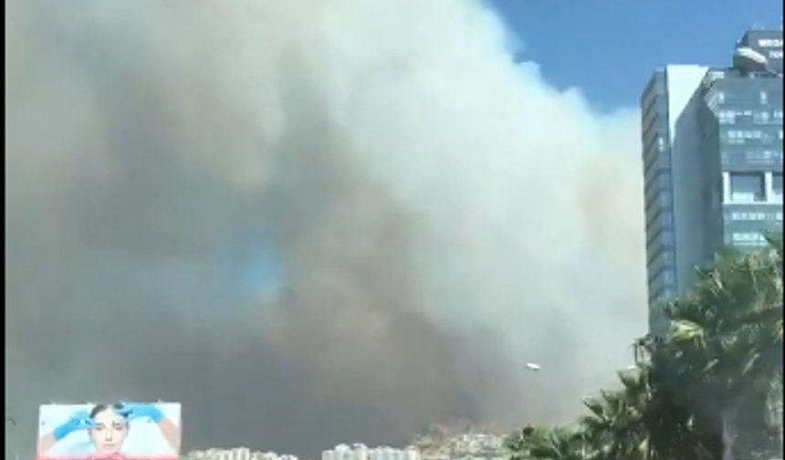 İzmir duman altında kaldı! Yangın devam ediyor