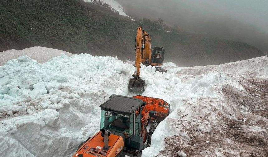 Rize'nin yaylaları haziranda beyaza büründü