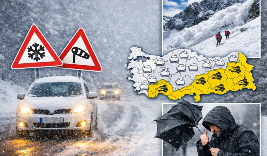 Yurt Genelinde Kar ve Fırtına Uyarısı