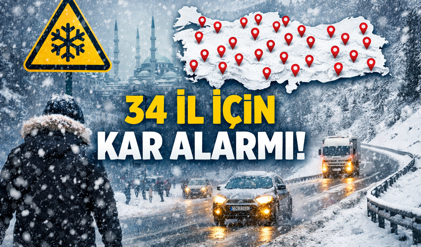 Şubat’ta Bahar Havası Bitti: 34 İl İçin Kar Alarmı
