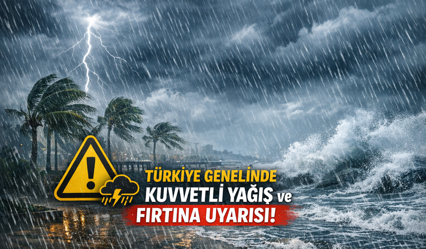 Türkiye genelinde kuvvetli yağış ve fırtına uyarısı