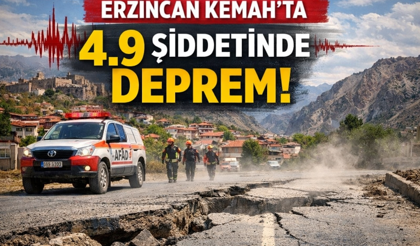 Erzincan Kemah’ta 4,9 Büyüklüğünde Deprem