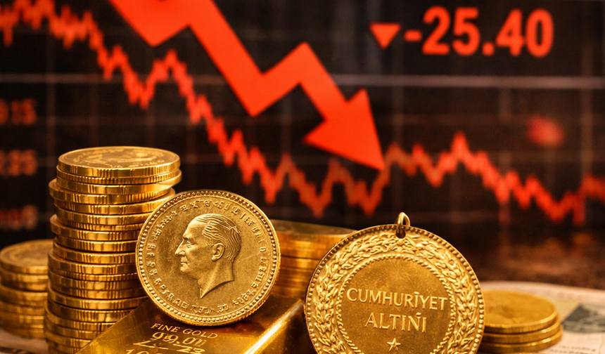 Altın Fiyatlarında Düşüş Sürüyor: Gram Altın 6.821 Liraya Geriledi