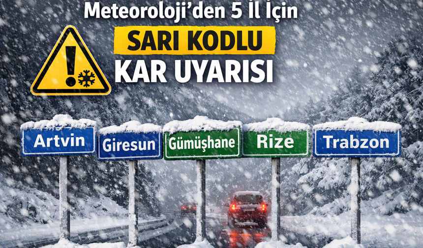 Meteoroloji’den 5 İl İçin Sarı Kodlu Kar Uyarısı