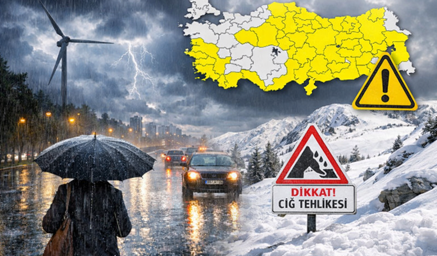 Meteoroloji’den 38 İl İçin Sarı Alarm: Yağış, Soğuk ve Don Uyarısı