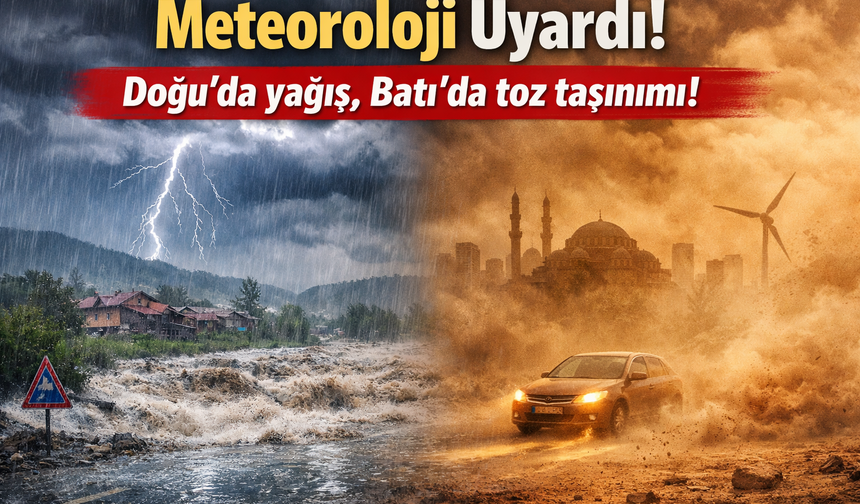 Meteoroloji uyardı! Doğu'da yağış, Batı'da toz taşınımı