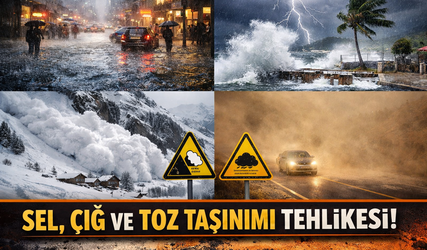 Yurtta Yağış Alarmı: Kuvvetli Sağanak, Çığ ve Toz Taşınımı Uyarısı