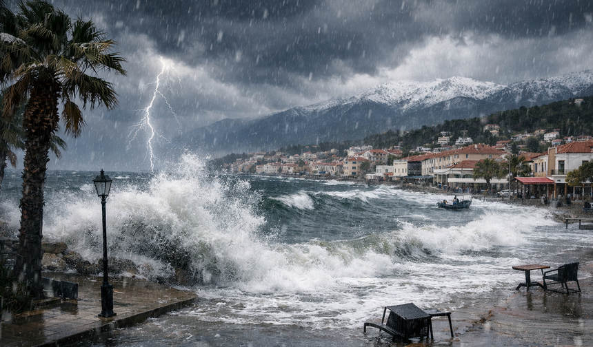 Kış geri geldi! Ege kıyılarına şiddetli yağış uyarısı