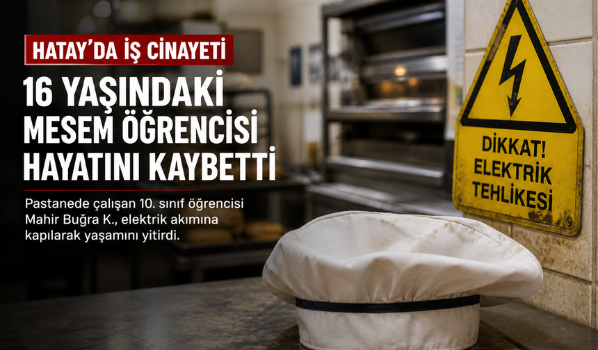 Hatay’da acı olay: 16 yaşındaki MESEM öğrencisi elektrik akımına kapılarak hayatını kaybetti