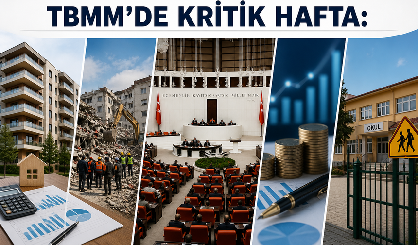 TBMM’de Kritik Hafta: Aidat Düzenlemesi, Deprem Desteği ve Yatırım Paketi Gündemde