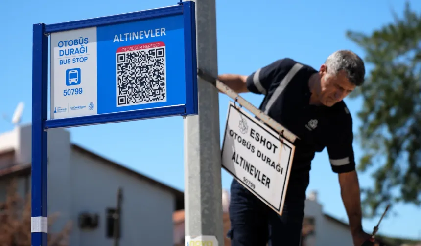 İzmir ESHOT durakları QR kodlu oluyor