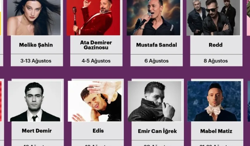 Harbiye Açık Hava'da ağustosta müzik ziyafeti